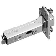 Tiomos 120&#730; Opening Hinge, 45mm Bore Pattern, Soft-Closing, Full Overlay