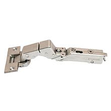 Tiomos M9 110° Opening Thick Door Hinge, 45mm Bore Pattern, Soft-Closing, Variable Overlay, Nickel-Plated, Screw-On