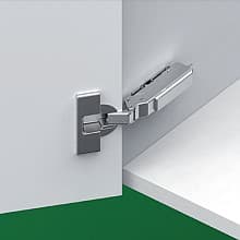 Tiomos 110° Opening Hinge, 42/45mm Bore Pattern, Self-Closing, Inset, Nickel-Plated, Impresso