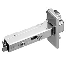 Tiomos 120° Opening Hinge, 42/45mm Bore Pattern, Soft-Closing, Overlay, Nickel-Plated, Impresso