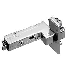 Tiomos 95° Opening Thick Door Hinge, 42/45mm Bore Pattern, Self-Closing, Inset, Nickel-Plated, Impresso