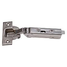 Tiomos 110° Opening Hinge, 42/45mm Bore Pattern, Free-Swinging, Overlay, Nickel-Plated, Impresso