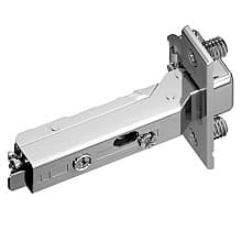 Tiomos 120° Opening Hinge, 42mm Bore Pattern, Self-Closing, Full Overlay, Nickel-Plated, Dowelled