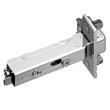 Tiomos 120° Opening Hinge, 42mm Bore Pattern, Self-Closing, Overlay, Nickel-Plated, Dowelled