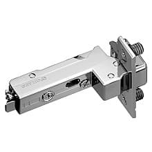 Tiomos 95° Opening Thick Door Hinge, 42mm Bore Pattern, Self-Closing, Inset, Nickel-Plated, Dowelled