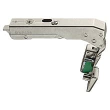 Tiomos Blind Corner 110° Opening Hinge, 45mm Bore Pattern, Self-Closing, Inset, Nickel-Plated, Dowelled