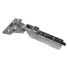 Tiomos 120&#730; Opening Hinge, 45mm Bore Pattern, Soft-Closing, Half Overlay