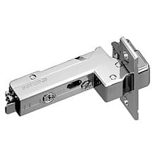 Tiomos 95° Opening Thick Door Hinge, 45mm Bore Pattern, Self-Closing, Inset, Nickel-Plated, Screw-On