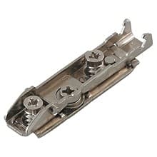 Tiomos Adjustment Straight Mounting Plate, 2-Point Fixing, with Pre-Mounted Euro-Screws