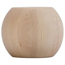 4-7/8" Wide x 4" Height Large Ball Bun Foot, Maple