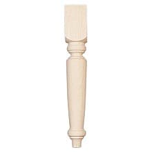 3-1/4" Wide x 21" High Butcher Block Table Leg, Pine