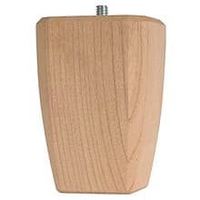 2-1/2" Wide x 4" High Square Taper Bun Foot, Maple