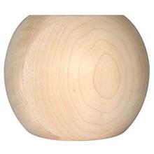 4-7/8" Wide x 4" High Large Ball Bun Foot, Hardwood