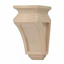 3-1/2" Arts/Crafts Lantern Hand Carved Corbel, Linden