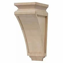 5-3/4" Arts/Crafts Lantern Hand Carved Corbel, Linden