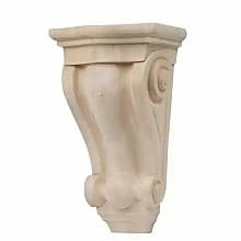 8-7/8" Traditional Hand Carved Corbel, Red Oak