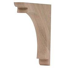 9-1/2" x 1-3/4" x 9-1/2" Machined Corbel, Alder