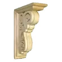 5" Grand Floral Bar Bracket Corbel, Maple