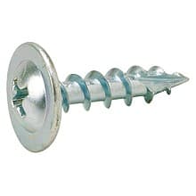 1-1/8" x 8 Round Washer Head Phillips Drive Screw, Fully Thread and Type 17 Point, Nickel-Plated, Box of 500