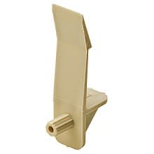 5mm Plastic Locking Shelf Support for 19mm Thick Wood Shelves, Beige Finish