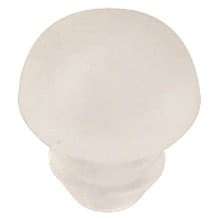 5/16" Plastic Door Stop with Bumpers, Clear, Hemispherical, Sold per each