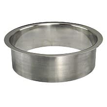 6152 12-3/4" 1-Piece Trash Grommet for 12" Hole, Polished Stainless Steel, 6" Liner Depth