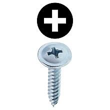 #8 x 1-1/4" Truss Head Machine Screw, Phillips Drive Coarse Thread and Sharp Point, Zinc, Box of Hundred by Hardware Concepts Inc.