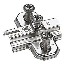 Adjustment Cross Mounting Plate with Euro Screw, Nickel-Plated, 1.5mm