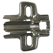 Cross Mounting Plate with Height Adjustment, Nickel-Plated