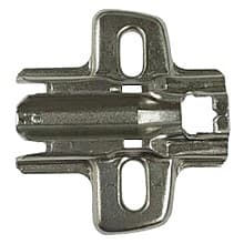 Cross Mounting Plate with Height Adjustment, Nickel-Plated, Screw-On, 3mm