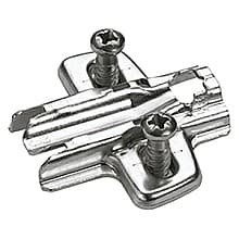 Adjustment Cross Mounting Plate with Euro Screw, Nickel Plated