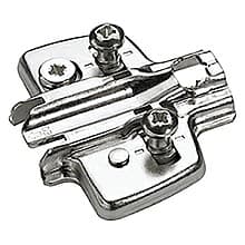 Adjustment Steel Cross Mounting Plate with Euro Screw, Nickel-Plated