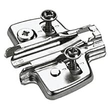 Cross Mounting Plate with Expanding Socket, Nickel-Plated, 1.5mm