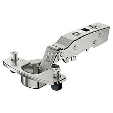 Sensys 8645i 110° Opening Hinge with Integrated Silent System, 45mm Bore Pattern, Soft-Closing, Overlay, Nickel-Plated, Dowelled