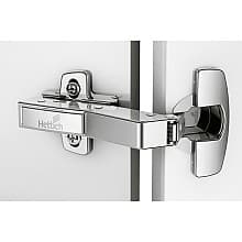 9088042 Sensys 8639i W45 95° Opening Hinge with Integrated Silent System, Self Closing, Overlay, Nickel-Plated, Dowelled