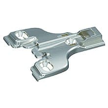 Face Frame Mounting Plate with Height Adjustment, Nickel-Plated, Screw-On, 1.5mm