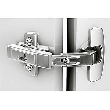 Intermat 9930 50&#730;/65&#730; Opening Hinge for Corner Cabinet Folding Door, 45mm Bore Pattern, Overlay