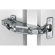 Sensys 8657 165&#730; Opening Zero Protrusion Hinge, 45mm Bore Pattern, Self-Closing, Overlay