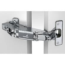 Sensys 8657 165&#730; Opening Zero Protrusion Hinge, 45mm Bore Pattern, Self-Closing, Half Overlay