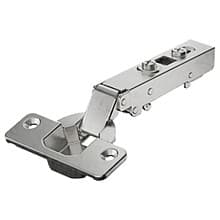 Veosys Stainless Steel 105° Opening Hinge, 45 x 9.5mm TB-Drilling Pattern, Soft-Closing, Overlay, Screw-On