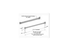 Breadboard Channel, Zinc, 21-1/2"