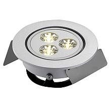 HO LED 3.6W Warm White Spot Light, 2-11/16", Brushed Aluminum