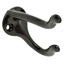 1-3/4" Coat/Hat Hook, Black Epoxy Finish