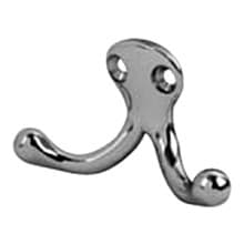 1-1/16" Double Wardrobe Hook, Satin Nickel