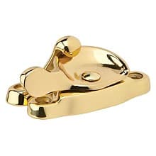 Brass Window Lock, Bright Brass