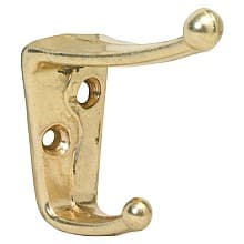 7/8" Double Prong Coat/Hat Hook
