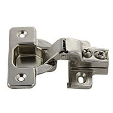 H280.D 105° Opening Euro Face Frame Hinge, 45mm Boring Pattern, Self-Closing, 1/2" Overlay, Dowelled