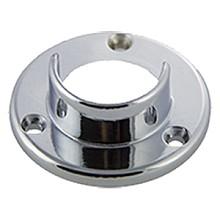 1-1/4" Diameter Closet Rod Open Round End Socket with Screw, Chrome Plated Finish