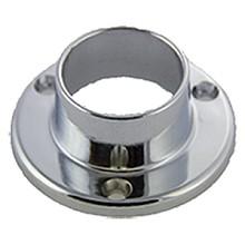 1-1/4" Diameter Closet Rod Closed Round Socket with Screw, Chrome Plated Finish