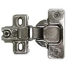 H280.S-D 105° Opening Euro Face Frame Hinge, 45mm Boring Pattern, Self-Closing, 1/2" Overlay, Dowelled